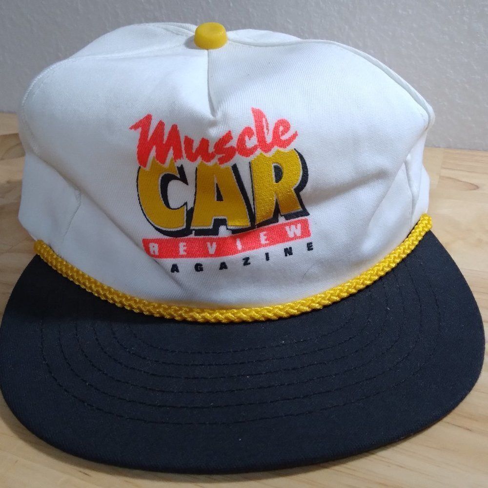 Vintage Muscle Car Review Magazine Snap Back Hat